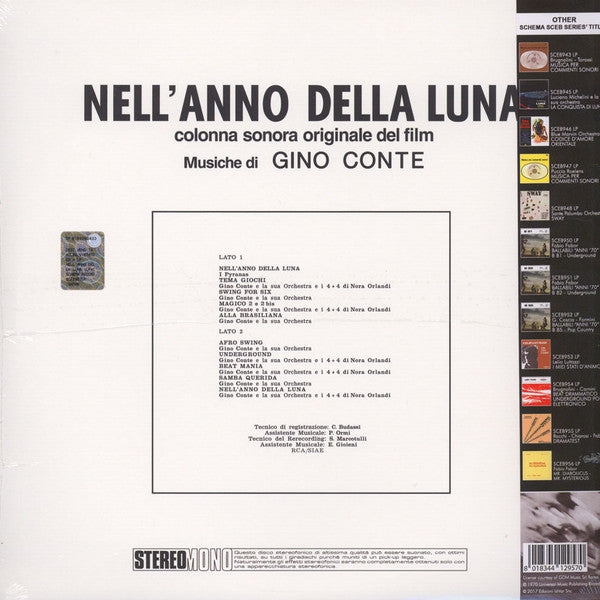 Gino Conte : Nell'Anno Della Luna - Colonna Sonora Originale Del Film  (LP,Album,Reissue,Stereo)