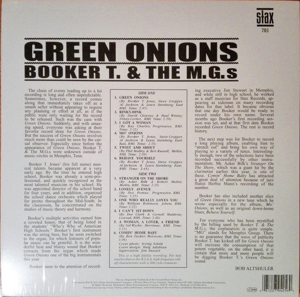 Booker T & The MG's : Green Onions (LP,Album,Reissue,Mono)