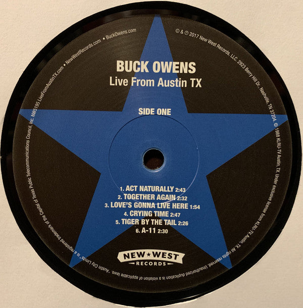 Buck Owens : Live From Austin TX (LP,Album,Reissue)