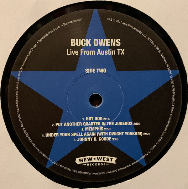 Buck Owens : Live From Austin TX (LP,Album,Reissue)