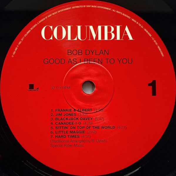 Bob Dylan : Good As I Been To You (LP, Album, RE, RP, 180)