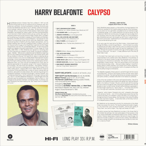 Harry Belafonte : Calypso (LP, Album, Mono)