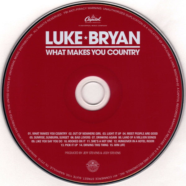 Luke Bryan : What Makes You Country (CD, Album)