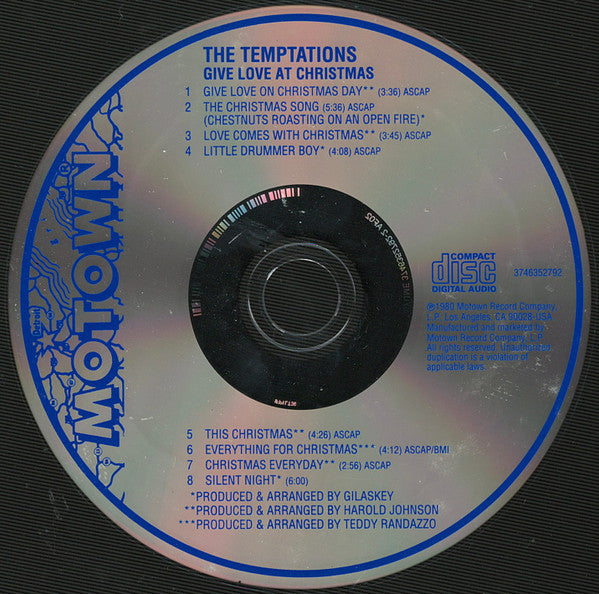 The Temptations : Give Love At Christmas (Album,Reissue)