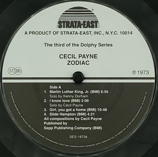 Cecil Payne : Zodiac (The Music Of Cecil Payne) (LP, Album, Ltd, RE, RM)