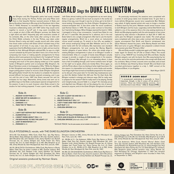 Ella Fitzgerald : Ella Fitzgerald Sings The Duke Ellington Songbook (LP,Album,Limited Edition,Reissue,Remastered)