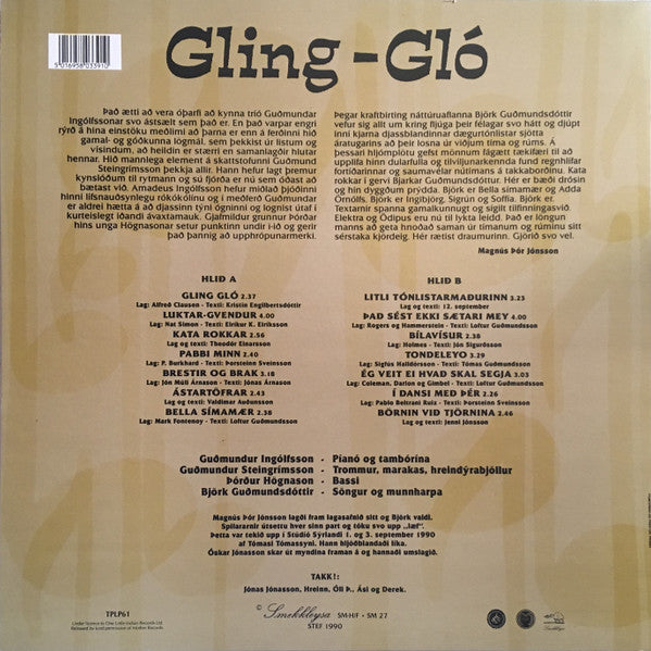 Björk Guðmundsdóttir & Tríó Guðmundar Ingólfssonar : Gling-Gló (LP, Album, RE)