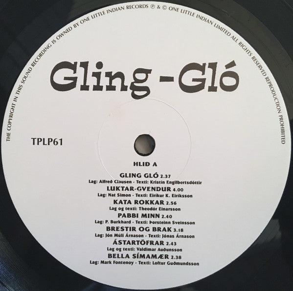 Björk Guðmundsdóttir & Tríó Guðmundar Ingólfssonar : Gling-Gló (LP, Album, RE)