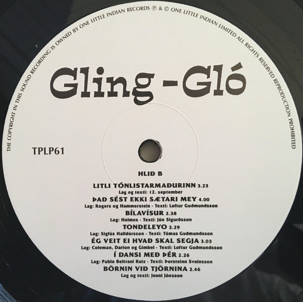 Björk Guðmundsdóttir & Tríó Guðmundar Ingólfssonar : Gling-Gló (LP, Album, RE)