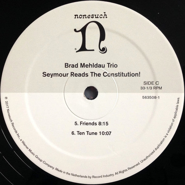 Brad Mehldau Trio : Seymour Reads The Constitution! (LP,Album)