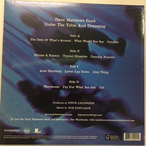 Dave Matthews Band : Under The Table And Dreaming (LP,Album,Remastered,Repress,Stereo)