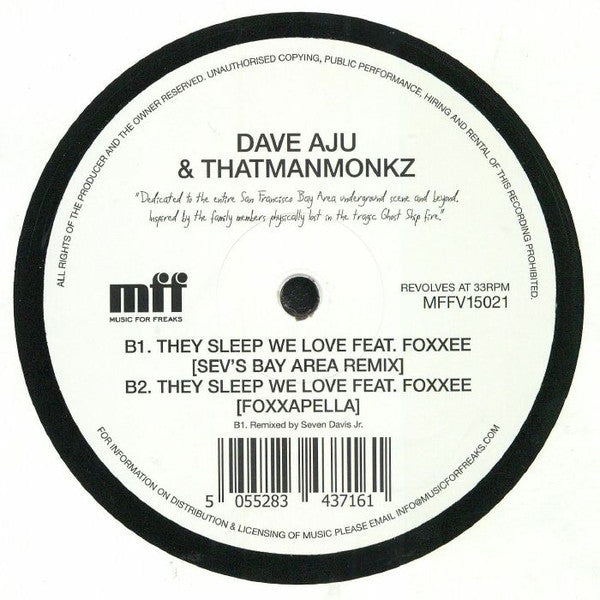 Dave Aju & That Man Monkz : They Sleep We Love (12", Single)