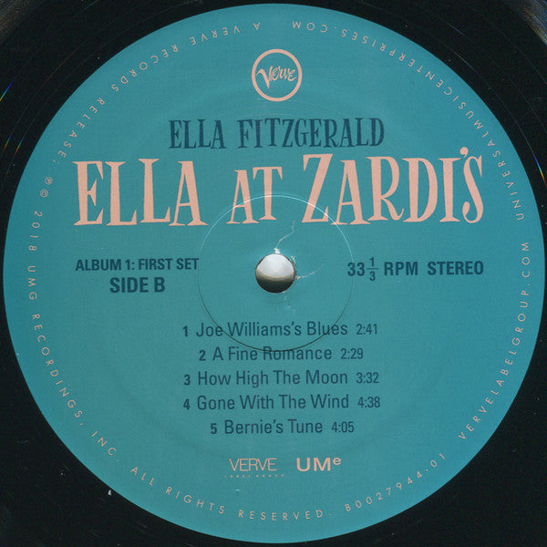 Ella Fitzgerald : Ella At Zardi's (LP,Album)