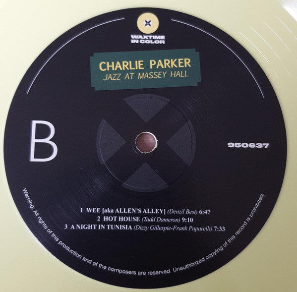 Charlie Parker Featuring Dizzy Gillespie, Bud Powell, Charles Mingus, Max Roach : Jazz At Massey Hall (LP,Album,Limited Edition,Reissue,Remastered)