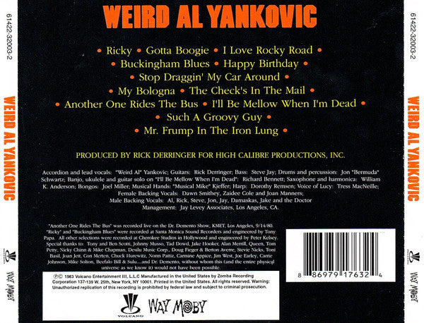 "Weird Al" Yankovic : "Weird Al" Yankovic (CD, Album, RE)