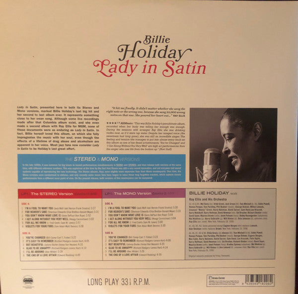 Billie Holiday : Lady in Satin (LP, Album + LP, Album, Mono + RE, Gat)