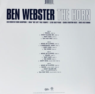 Ben Webster : The Horn (2xLP, Album, Mono, RE, RM, Gat)