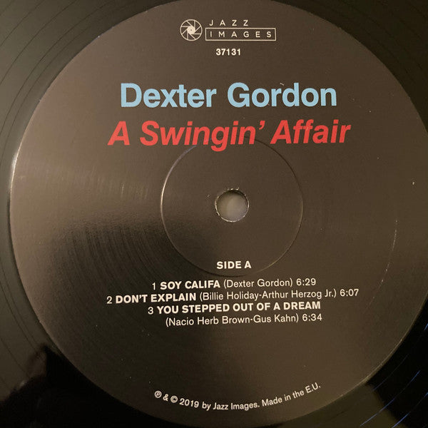 Dexter Gordon : A Swingin' Affair (LP, Album, RE, 180)