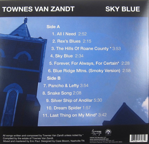 Townes Van Zandt : Sky Blue (LP, Album)