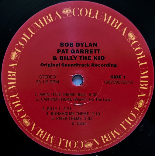 Bob Dylan : Pat Garrett & Billy The Kid - Original Soundtrack Recording (LP,Album,Reissue)