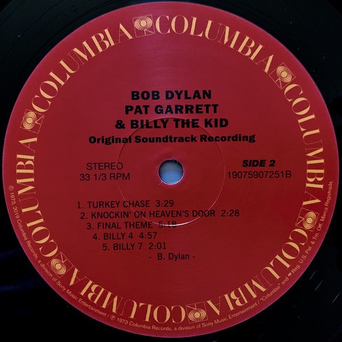 Bob Dylan : Pat Garrett & Billy The Kid - Original Soundtrack Recording (LP,Album,Reissue)