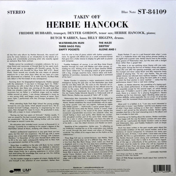 Herbie Hancock : Takin' Off (LP,Album,Reissue,Stereo)