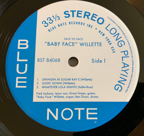 'Baby Face' Willette : Face To Face (LP,Album,Reissue,Stereo)