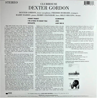 Dexter Gordon : Clubhouse (LP,Album,Reissue,Stereo)