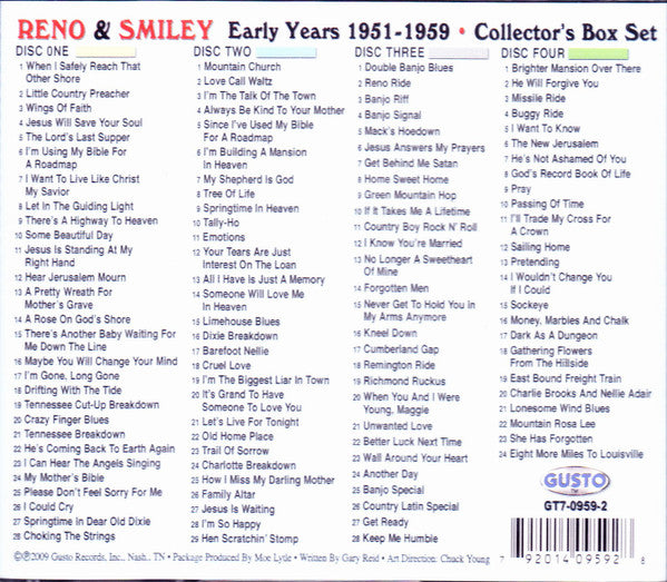 Reno And Smiley : Early Years 1951-1959 (4xCD, Comp)