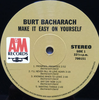 Burt Bacharach : Make It Easy On Yourself (LP, Album, Ltd)