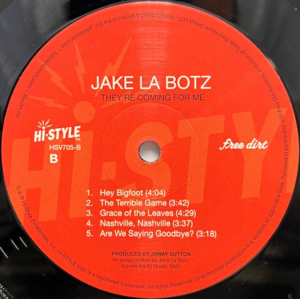 Jake La Botz : They're Coming For Me (LP, Album)