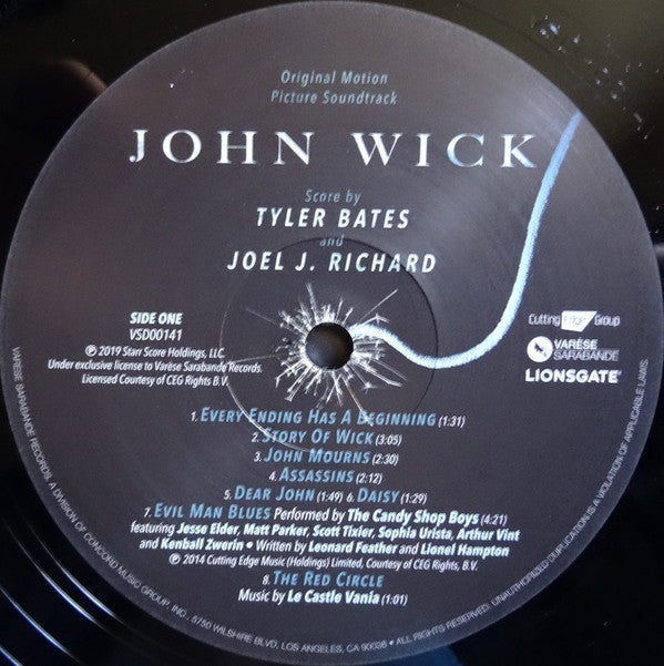 Tyler Bates And Joel Richard : John Wick (Original Motion Picture Soundtrack) (LP,Album,Reissue)