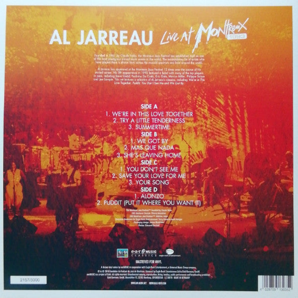 Al Jarreau : Live At Montreux 1993 (2xLP, Album, Ltd, Num, 180)