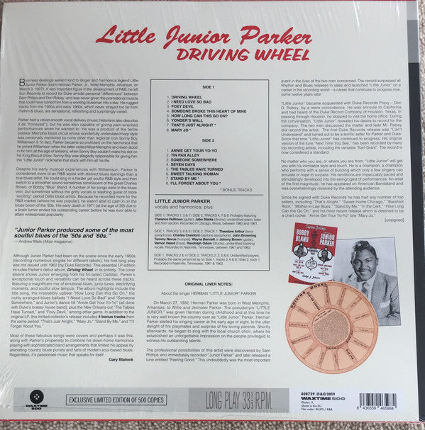 Little Junior Parker : Driving Wheel (LP, Album, RE, 180)