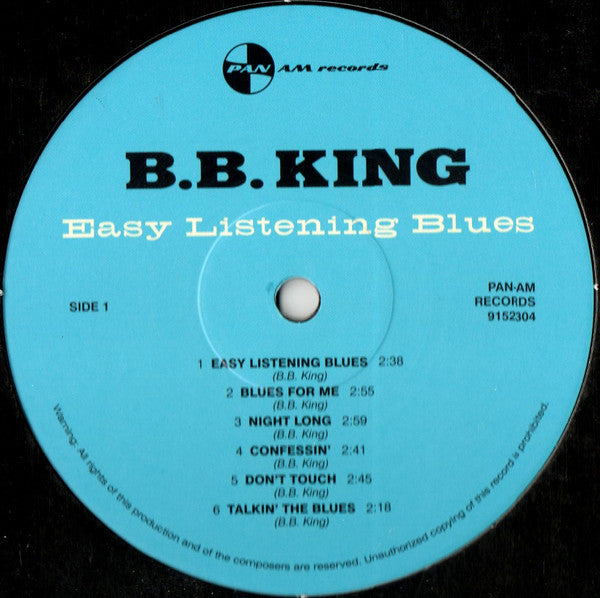 B.B. King : Easy Listening Blues (LP, Album, RP, 180)