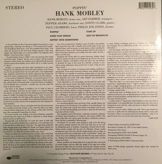 Hank Mobley : Poppin' (LP,Album,Reissue,Stereo)