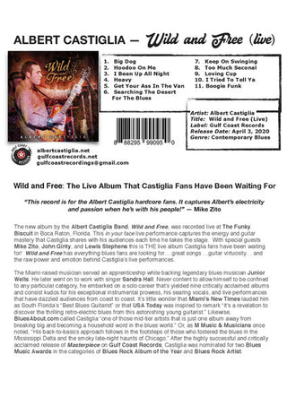 Albert Castiglia : Wild And Free (Live) (CD, Album)