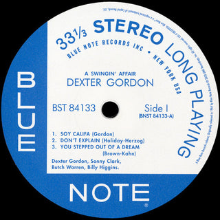 Dexter Gordon : A Swingin' Affair (LP, Album, RE, 180)