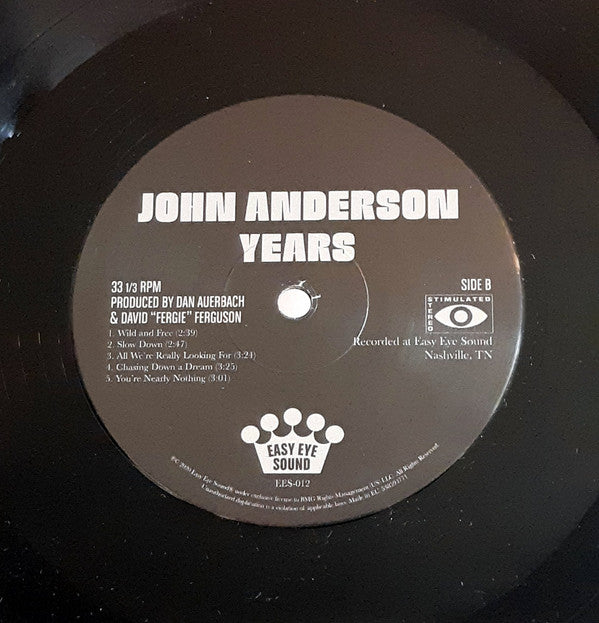 John Anderson (3) : Years (LP)