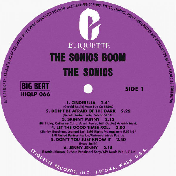 The Sonics : Boom (LP, Album, Mono, RE)