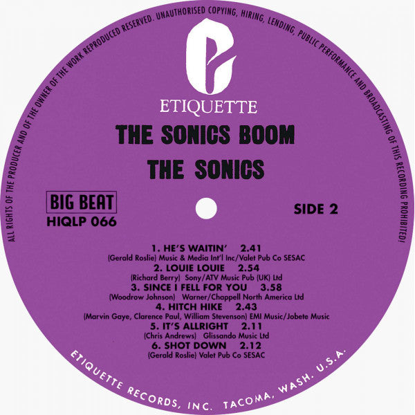 The Sonics : Boom (LP, Album, Mono, RE)