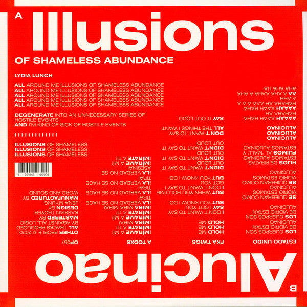 A.A.L. (Against All Logic) : Illusions Of Shameless Abundance (12",45 RPM)