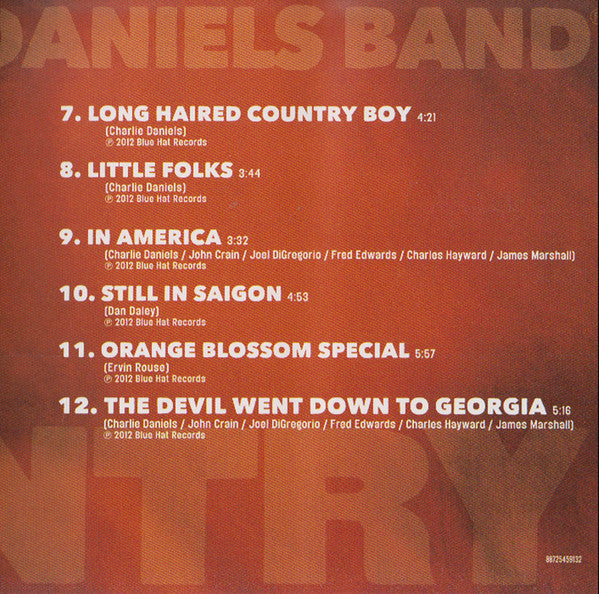 The Charlie Daniels Band : Country  (CD, Album, Comp)