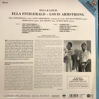 Ella Fitzgerald & Louis Armstrong : Ella And Louis (LP, Album, RE, S/Edition + CD, Album, RE, S/Editio)