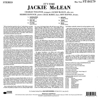 Jackie McLean : It's Time! (LP,Album,Reissue,Stereo)