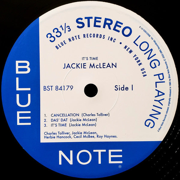 Jackie McLean : It's Time! (LP,Album,Reissue,Stereo)