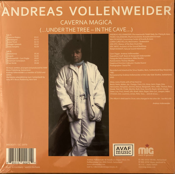 Andreas Vollenweider : Caverna Magica (...Under The Tree - In The Cave...) (LP,Album,Reissue)