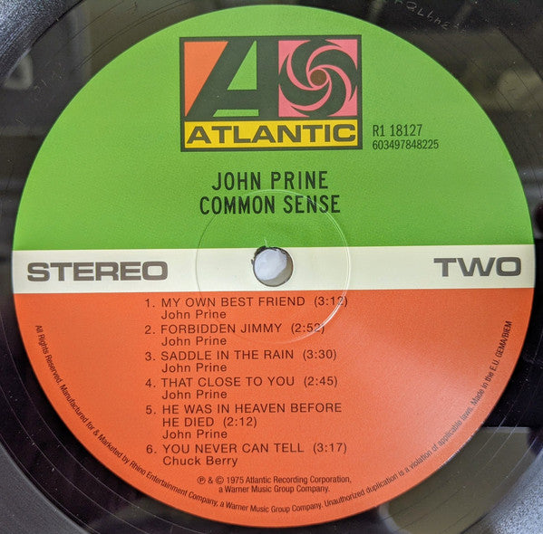 John Prine : Common Sense (LP, Album, RE, 180)