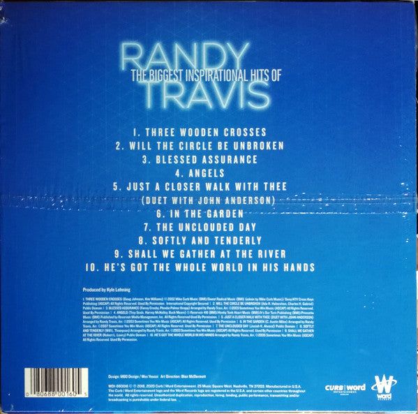 Randy Travis : The Biggest Inspirational Hits Of Randy Travis: Three Wooden Crosses (LP,Compilation)