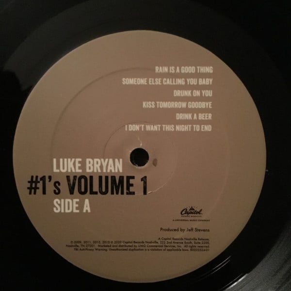 Luke Bryan : #1's Volume 1 (LP,Compilation,Limited Edition,Stereo)